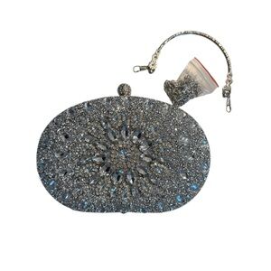 Crystal Flowers Clutch Purse